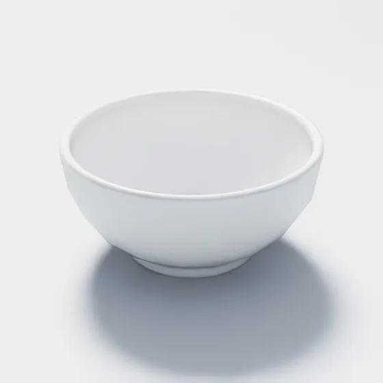 White Grey Bowl, rendered appearance