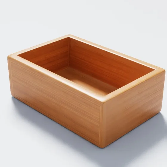 Wooden Container, rendered appearance